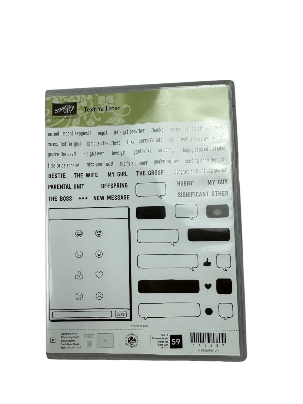 Stampin’ Up Text ya Later stamp set